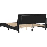  Okvir kreveta s LED-om bez madraca Hanko crni 160 x 200 cm baršunasti | Eponuda.ba