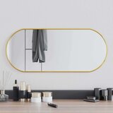 vidaXL Stensko ogledalo zlato 70x30 cm ovalno | Shoptok.si