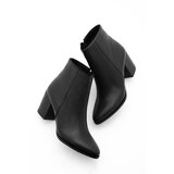 Marjin Women's Heeled Boots &; Booties Pointed Toe Zipper Cerin Black Cene