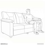 SOFA Crvena 191 x 85 x 93 cm Umjetna koža | shoptok.hr