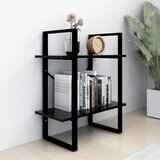 Ormarić za knjige s 2 razine crni 60x30x70 cm konstruirano drvo | shoptok.hr