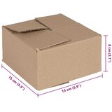  Preklopna kutija 50 pcs Prirodna 15 x 15 x 8 cm Karton | shoptok.hr