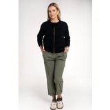 MINORITY Black soft sweater with zipper closure | shoptok.hr