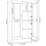 Vitrina boja dimljenog hrasta 82 5 x 30 5 x 185 5 cm drvena | shoptok.hr