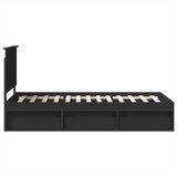 Okvir za krevet Crna 90 x 190 cm Čvrsto borovo drvo | shoptok.hr