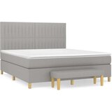 vidaXL Krevet s oprugama i madracem svjetlosivi 180x200 cm od tkanine | shoptok.hr