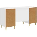  Stol Bijela visokog sjaja Konstruirano drvo 142,5 x 50 x 75 cm | Eponuda.ba