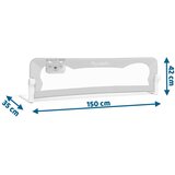 Nukido zaštitna ogradica za krevet 150 x 42 x 35 cm siva | shoptok.hr
