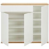 XORA omara za čevlje bela, hrast artisan | Shoptok.si