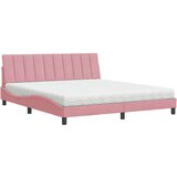vidaXL Krevet s madracem ružičasti 180x200 cm baršunasti | shoptok.hr