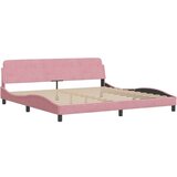  Postelja z vzmetnico roza 200x200 cm žamet, (21609907) | Shoptok.si
