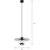  visilica na lanku MONTANA 1xE27/15W/230V prečnik 30 cm crna | Eponuda.com