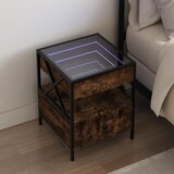 vidaXL Noćni ormarić s beskonačnim LED boja hrasta 40 x 40 x 51 cm | shoptok.hr