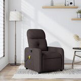 The Living Store Masažni naslanjač temno rjavo blago - Masažni Naslanjač, (21572627) | Shoptok.si