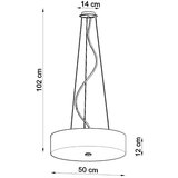 Nice Lamps Crna viseća svjetiljka s tekstilnim sjenilom ø 50 cm Herra – | shoptok.hr