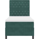 Box Spring Postelja z Mattresom Temno Zelena 90x200 cm Žamet, (22052339) | Shoptok.si