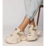 Gemre Beige women's sports sneakers with a gold insert Sandra | shoptok.hr