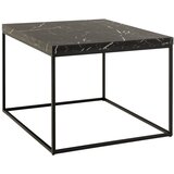 Actona Črna mizica z mizno ploščo v marmornem dekorju 60x60 cm Barossa – | Shoptok.si