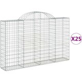 Lučne gabionske košare 25kom 200x30x120/140cm pocinčano željezo | shoptok.hr