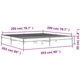  Okvir za krevet boja hrasta 200x200cm konstruirano drvo i metal | shoptok.hr