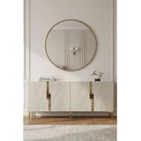 Hanah home komoda Evva 150, 125 cm, bela / travertin / zlatna | Eponuda.com