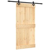  Klizna vrata 100 x 210 cm Čvrsta borovina (neobrađena) | shoptok.hr