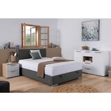 CARRYHOME POSTELJA Z VZMETNICO 90 cm x 200 cm , tekstil temno siva | Shoptok.si