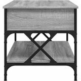  Stolić za kavu siva boja hrasta 100x50x50 cm od drva i metala | Eponuda.com