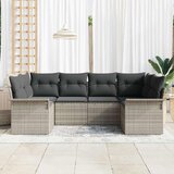 Sjedeća garnitura za vrt 6 pcs Svijetlo siva Poli ratan | shoptok.hr
