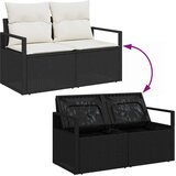  Set sofe s jastukom s pohranom 5 pcs Crna i Krema poliratan | shoptok.hr