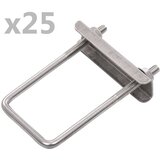 vidaXL u-spojnik za stupove ograde 60 x 40 mm 25 setova cijene