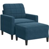 Fotelja s tabureom plava 60 cm baršunasta | shoptok.hr