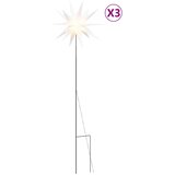  Božićna svjetla sa šiljcima 3 kom LED sklopiva bijele 35 cm | shoptok.hr