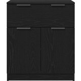  Crni Hrastov Sideboard 60x30x70 cm Konstruirano drvo | shoptok.hr