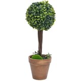  Umjetni šimširi s posudama 2 kom u obliku kugle zeleni 56 cm | shoptok.hr