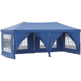  Zložljiv vrtni šotor s stranicami moder 3x6 m, (20601008) | Shoptok.si