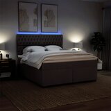  Krevet s oprugama i madracem tamnosmeđi 180x200 cm tkanina | shoptok.hr