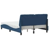  Postelja z vzmetnico modra 140x190 cm blago, (21829681) | Shoptok.si