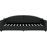  Dnevni krevet na razvlačenje crni 100 x 200 cm od tkanine | shoptok.hr