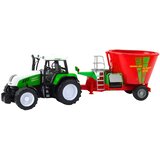  Zeleni poljoprivredni traktor s prikolicom i mješalicom za stočnu hranu 50 cm | shoptok.hr
