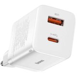 Baseus Pretvornik USB - 220V 30W USB 1x Tip C 1x Tip A ProQuickCharger bel | Shoptok.si