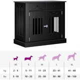 Namještaj za kućni kavez Crni hrast 90 x 47,5 x 80 cm | shoptok.hr