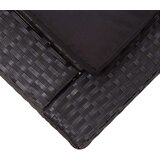 Poli Ležalnik z blazino črn poli ratan | Shoptok.si