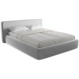 Makamii Siva oblazinjena zakonska postelja s prostorom za shranjevanje z letvenim dnom 160x200 cm Kiana – | Shoptok.si