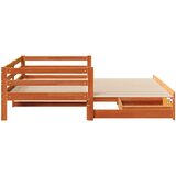  Dnevni krevet na razvlačenje bez madraca voštano smeđi 90x200cm | shoptok.hr