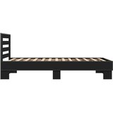  Okvir za krevet crni 75 x 190 cm od konstruirano drvo i metal | shoptok.hr