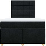  Krevet s oprugama i madracem crni 120 x 200cm od tkanine | shoptok.hr