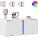  Zidni TV ormarić s LED svjetlima bijeli 80x31x35 cm | shoptok.hr
