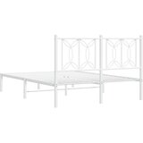  Metalni okvir za krevet s uzglavljem bijeli 140 x 190 cm | shoptok.hr