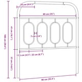  Metalno zamjensko uzglavlje bijelo 90 cm | Eponuda.com